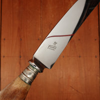 J A Henckels Friodur Stainless 4pc Carving Set Gold Wash Nickel Stag Solingen 1950s