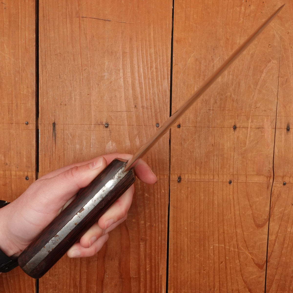 Shop Made 5.75" Heavy Cleaver Carbon Steel Micarta Handle 1940s 50s?