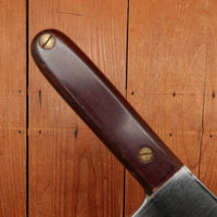 Shop Made 5.75" Heavy Cleaver Carbon Steel Micarta Handle 1940s 50s?