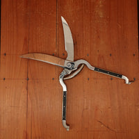 J A Henckels Friodur Stainless 4pc Carving Set Gold Wash Nickel Stag Solingen 1950s