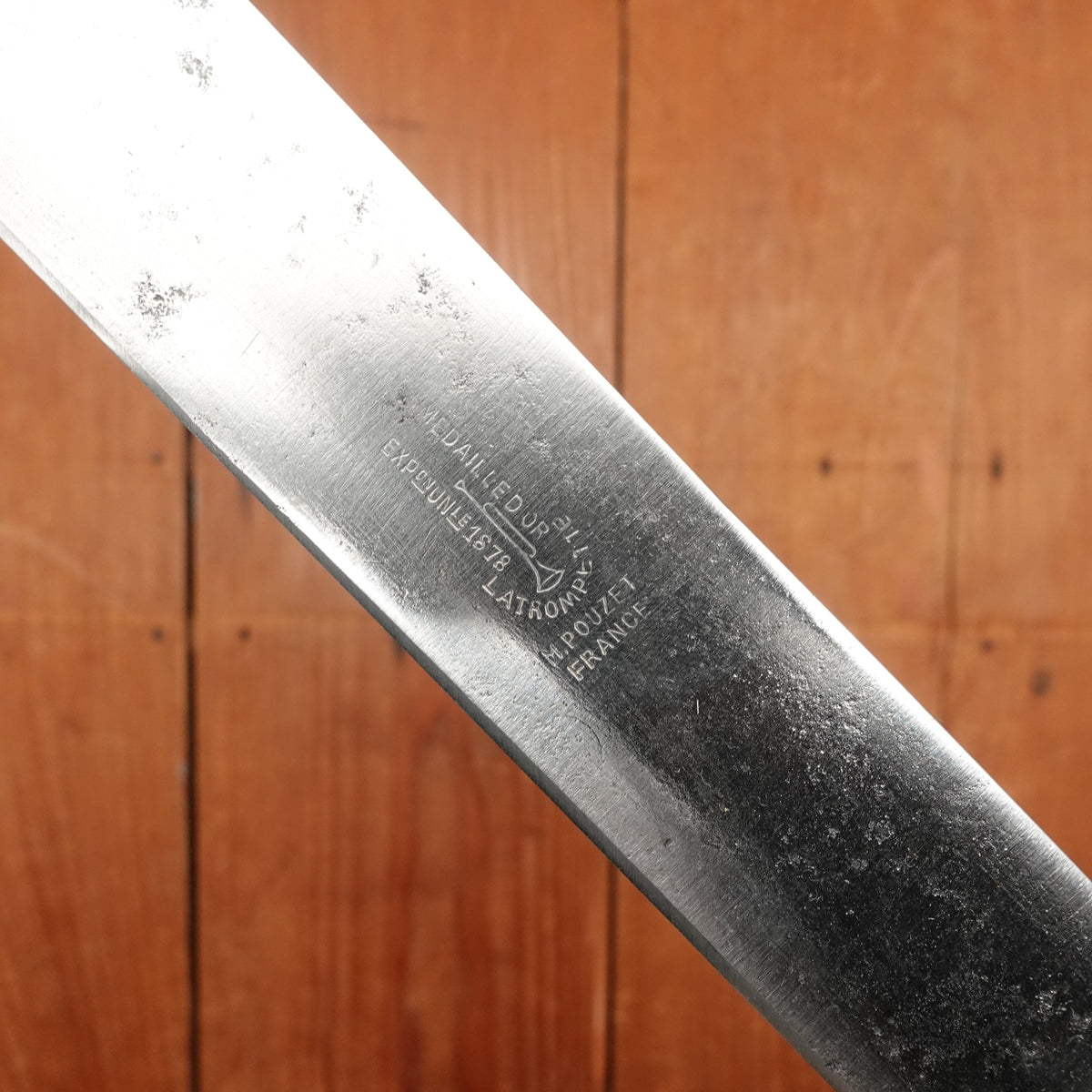 La Trompette 12" Slicer Carbon Steel & Ebony Thiers 1920-40s