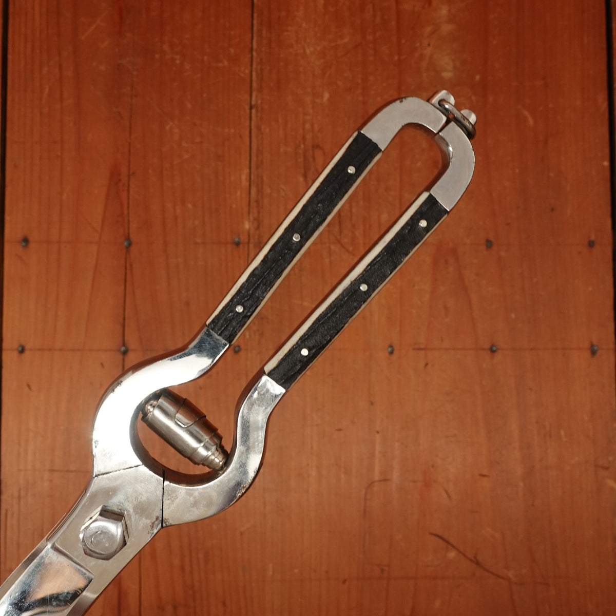 J A Henckels Friodur Stainless 4pc Carving Set Gold Wash Nickel Stag Solingen 1950s