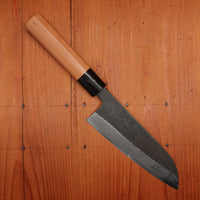 Tanabe Tatara Tsukasa Hinoura 170mm Santoku Tamahagane Suminagashi Sakura / Horn