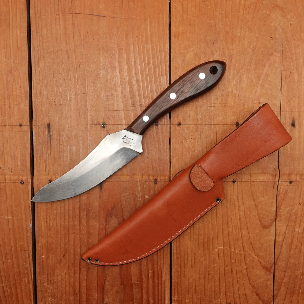 Grohmann No. 100 5" Large Skinner Carbon Steel Pictou Canada Used In Box