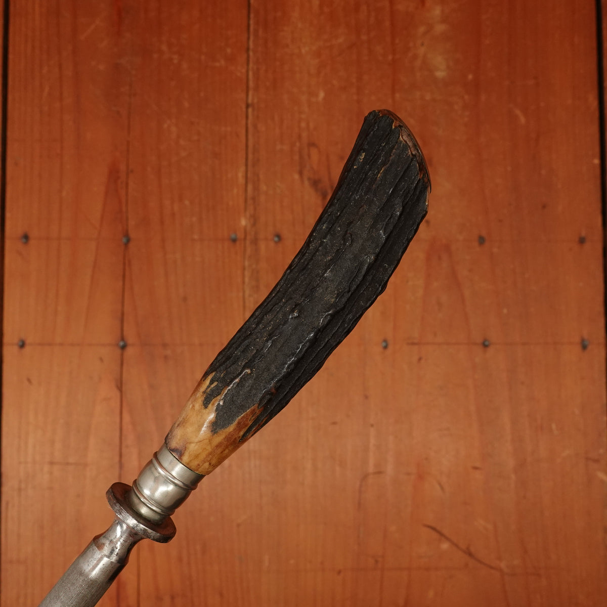 J A Henckels Friodur Stainless 4pc Carving Set Gold Wash Nickel Stag Solingen 1950s