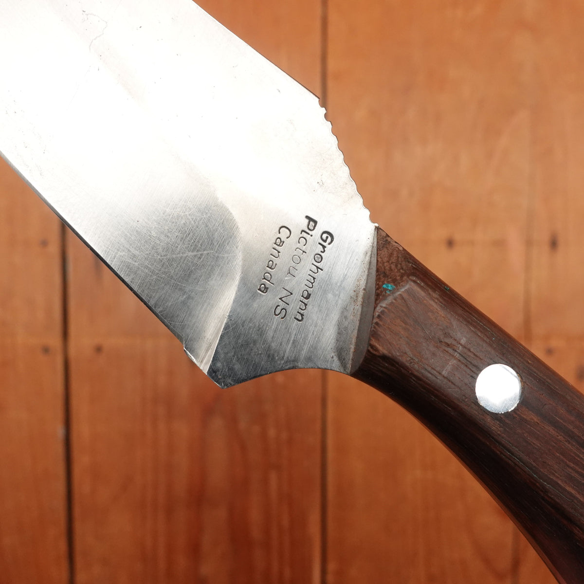 Grohmann No. 100 5" Large Skinner Carbon Steel Pictou Canada Used In Box