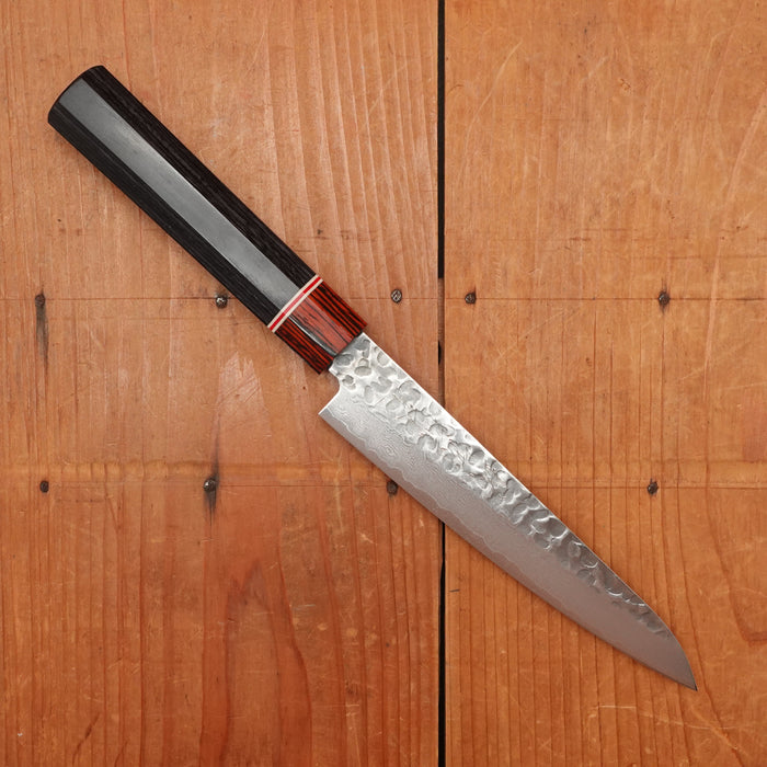 Hitohira HG 150mm Petty Stainless Tsuchime Damascus Pakka Handle