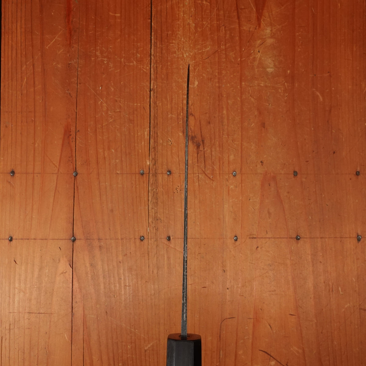 Hatsukokuro Kurogane 165mm Santoku Iron Clad Aogami 2 Kurouchi Mono Ebony Handle