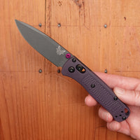 Benchmade 533GY-09 Mini Bugout Drop Point CPM-S30V AXIS Lock Dark Purple Grivory Handle