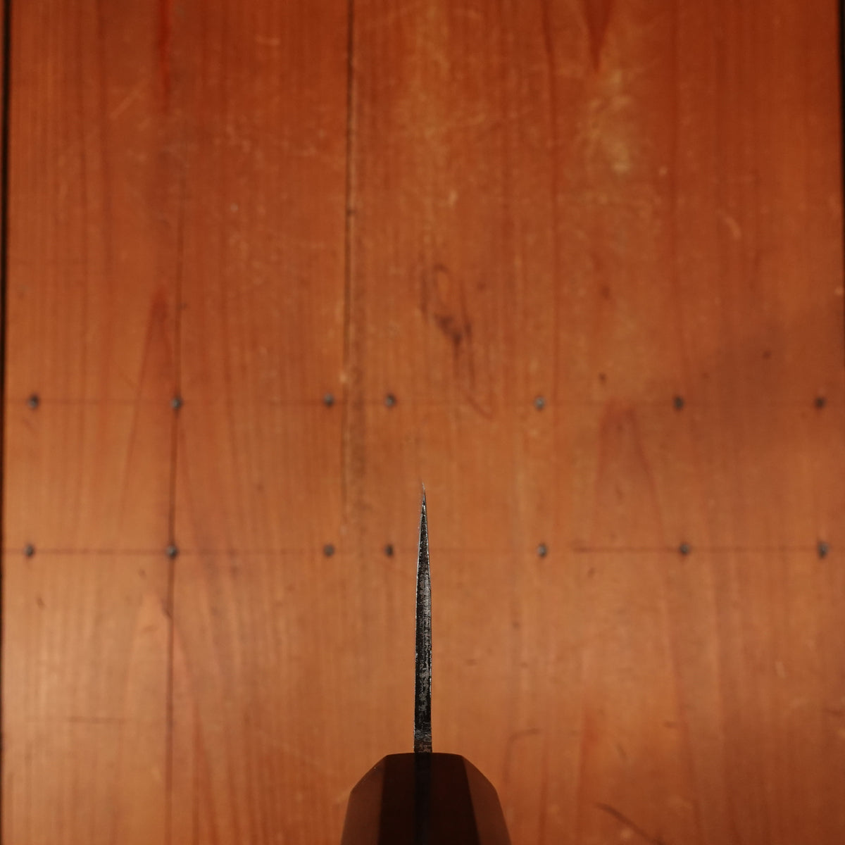 Hatsukokuro Kurogane 165mm Santoku Iron Clad Aogami 2 Kurouchi Mono Ebony Handle