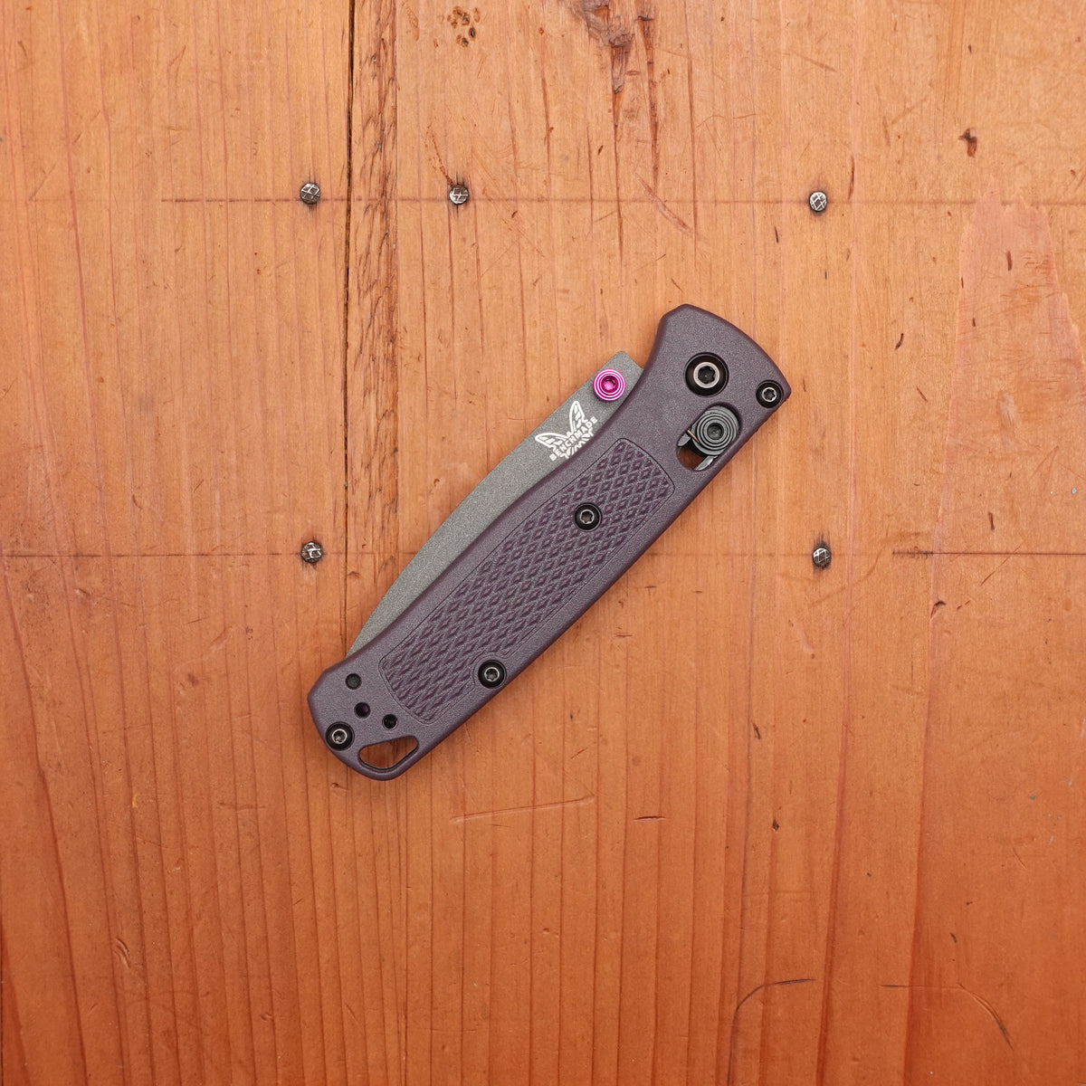 Benchmade 533GY-09 Mini Bugout Drop Point CPM-S30V AXIS Lock Dark Purple Grivory Handle