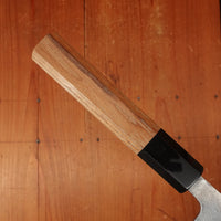 Yoshikane Hamono 150mm Honesuki Shirogami 2 Kurouchi Nashiji Teak Handle