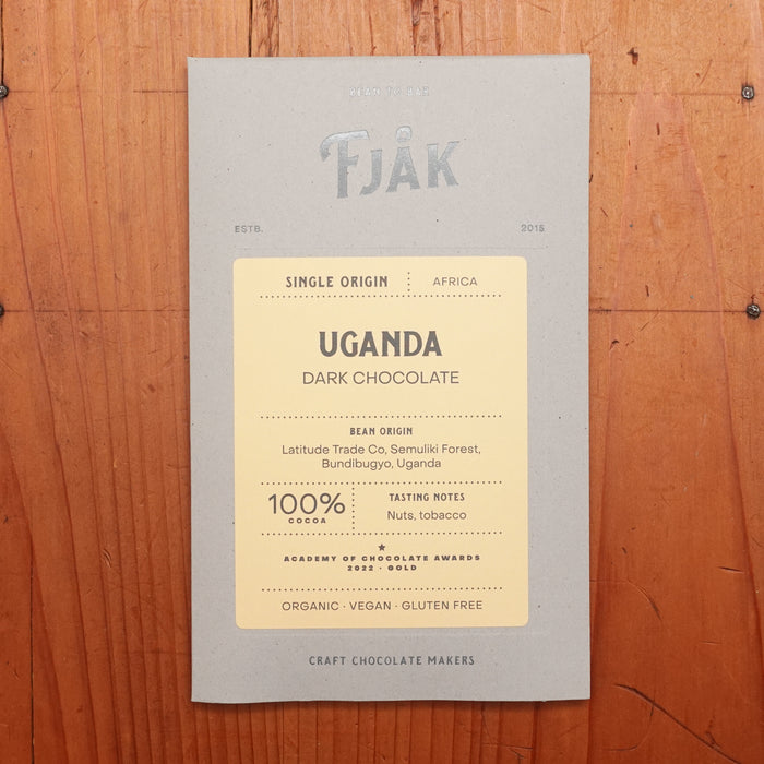 Fjåk Uganda Dark Chocolate 100% - 60g