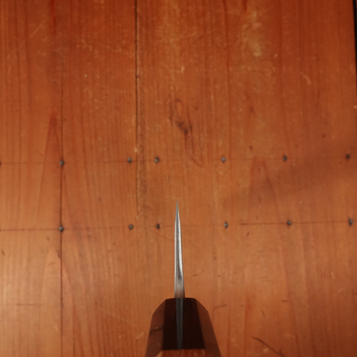 Yoshikane Hamono 150mm Honesuki Shirogami 2 Kurouchi Nashiji Teak Handle