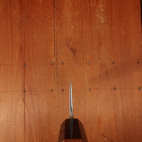 Yoshikane Hamono 150mm Honesuki Shirogami 2 Kurouchi Nashiji Teak Handle
