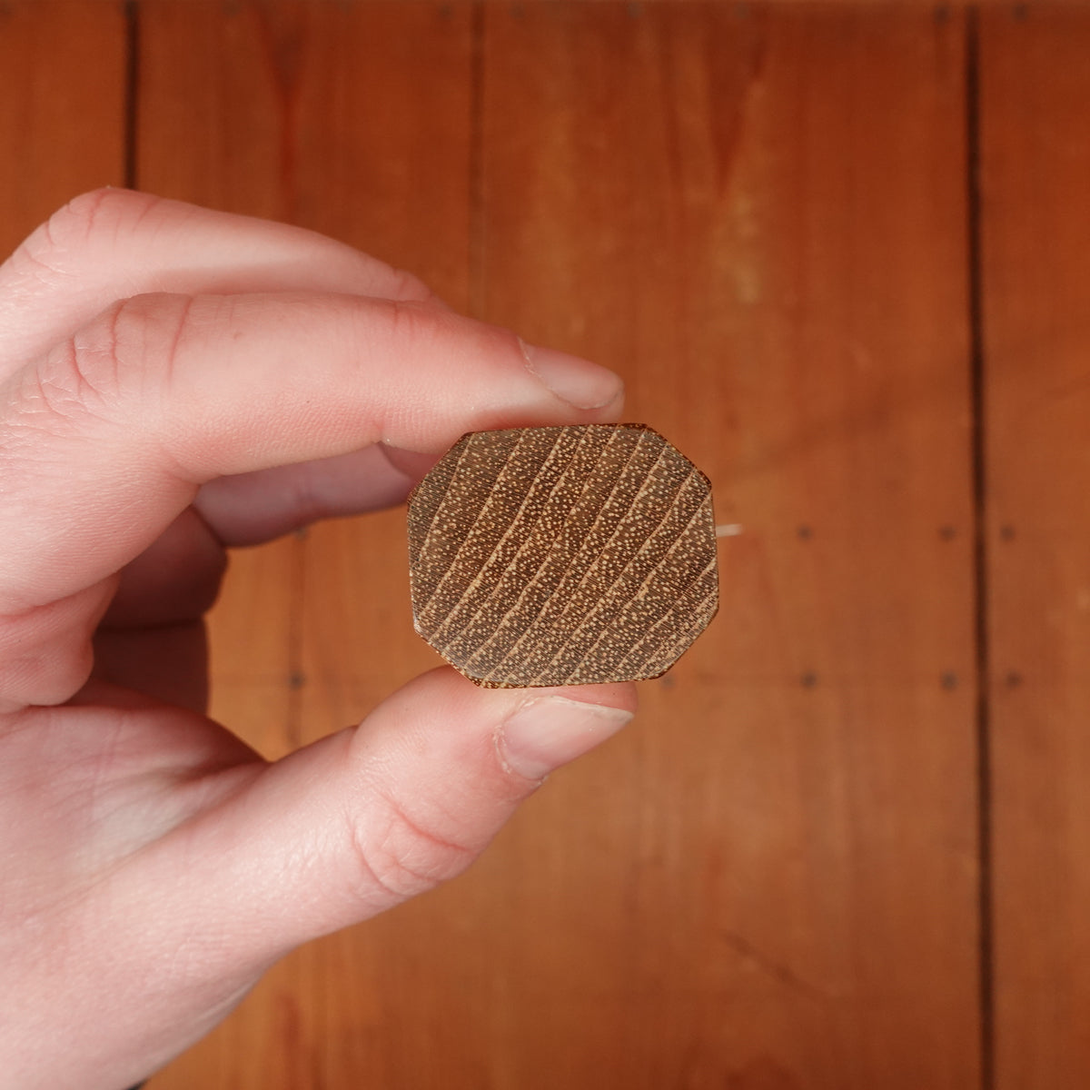 Yoshikane Hamono 165mm Santoku Shirogami 2 Kurouchi Nashiji Teak Handle