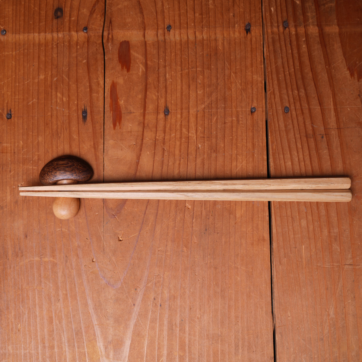 Wooden Chopstick Rest - Mushroom