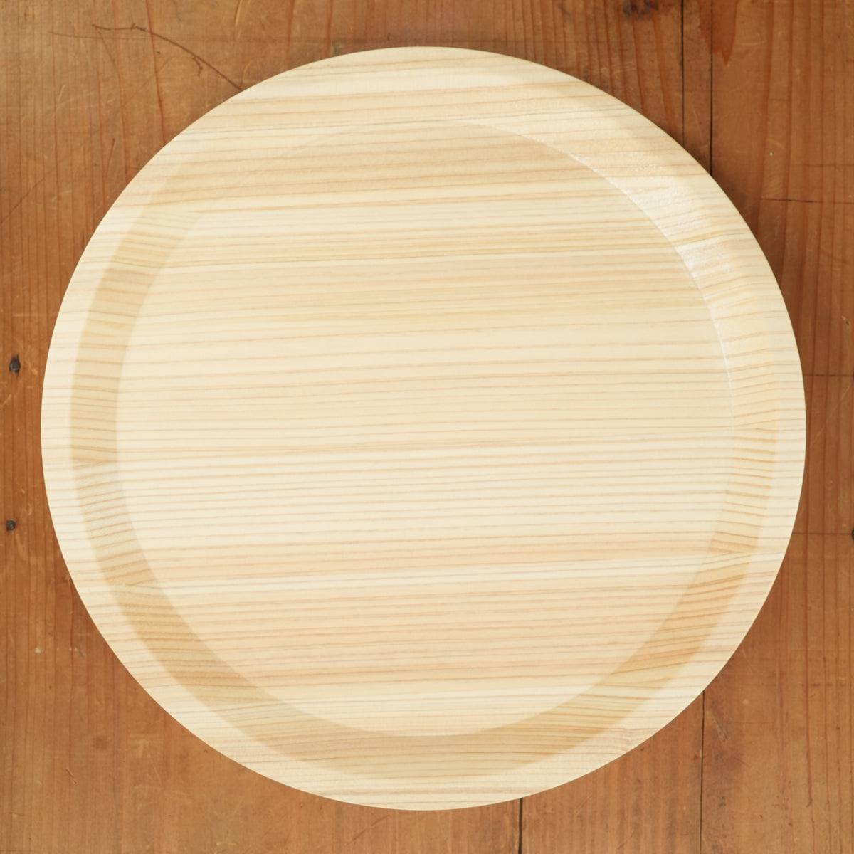 Hinoki Wood Dinner Plate - 27cm Round