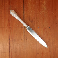 Christofle A Paris Triannon Pattern Dinner Knife Carbon Steel & Silverplate France ~1900-1920s