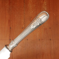 Christofle A Paris Triannon Pattern Dinner Knife Carbon Steel & Silverplate France ~1900-1920s