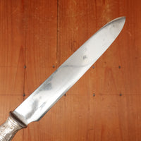 Christofle A Paris Triannon Pattern Dinner Knife Carbon Steel & Silverplate France ~1900-1920s