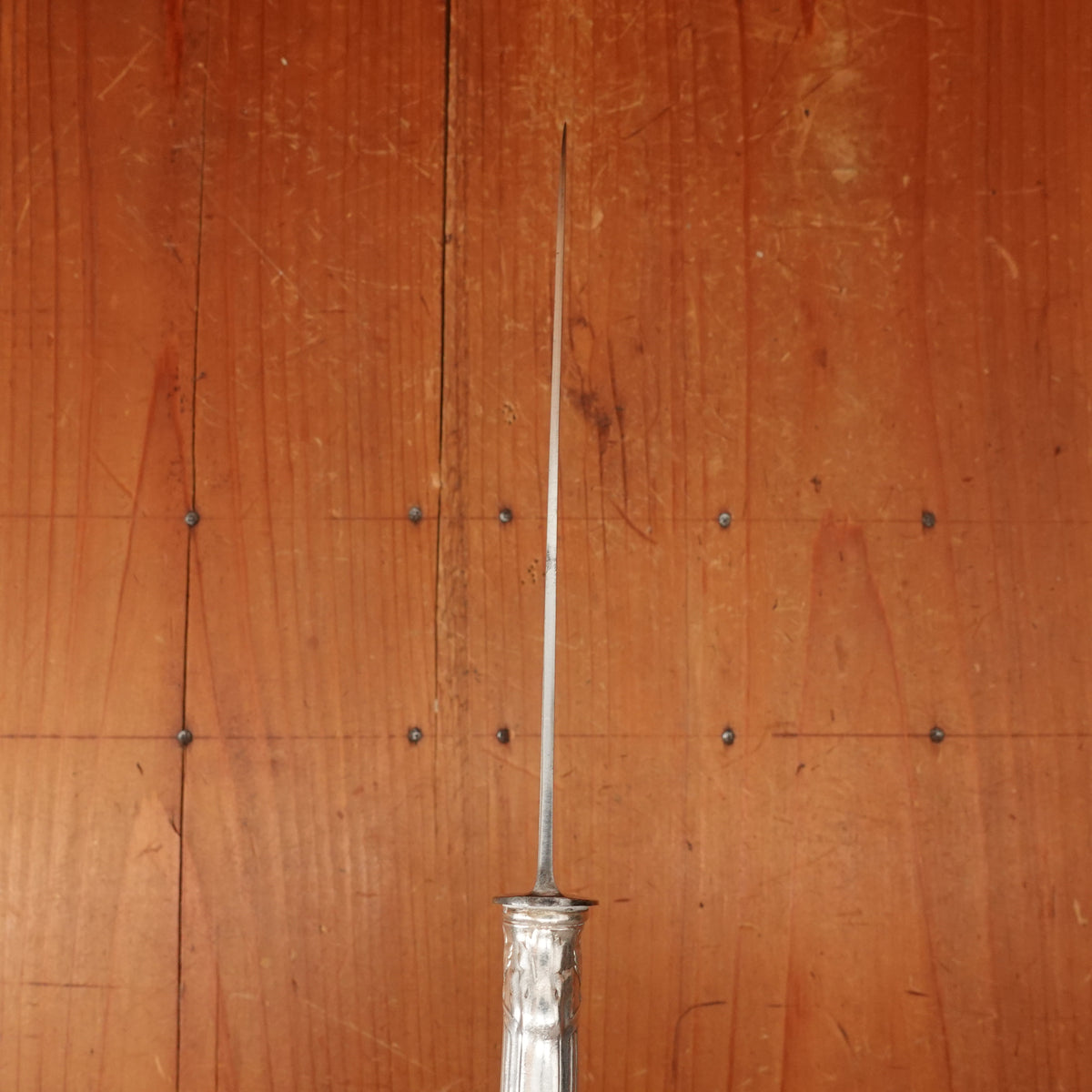 Christofle A Paris Triannon Pattern Dinner Knife Carbon Steel & Silverplate France ~1900-1920s