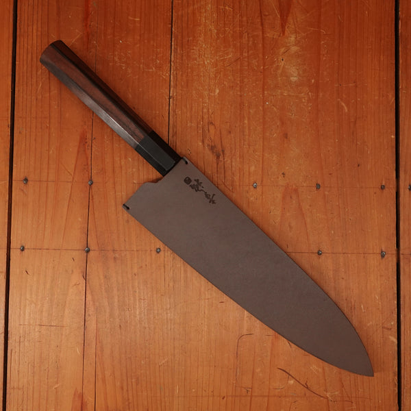 Sakai Konosuke BY 225mm Gyuto Aogami 1 Tanaka Hamono / Konosuke Oct Ebony Horn Leather Sheath