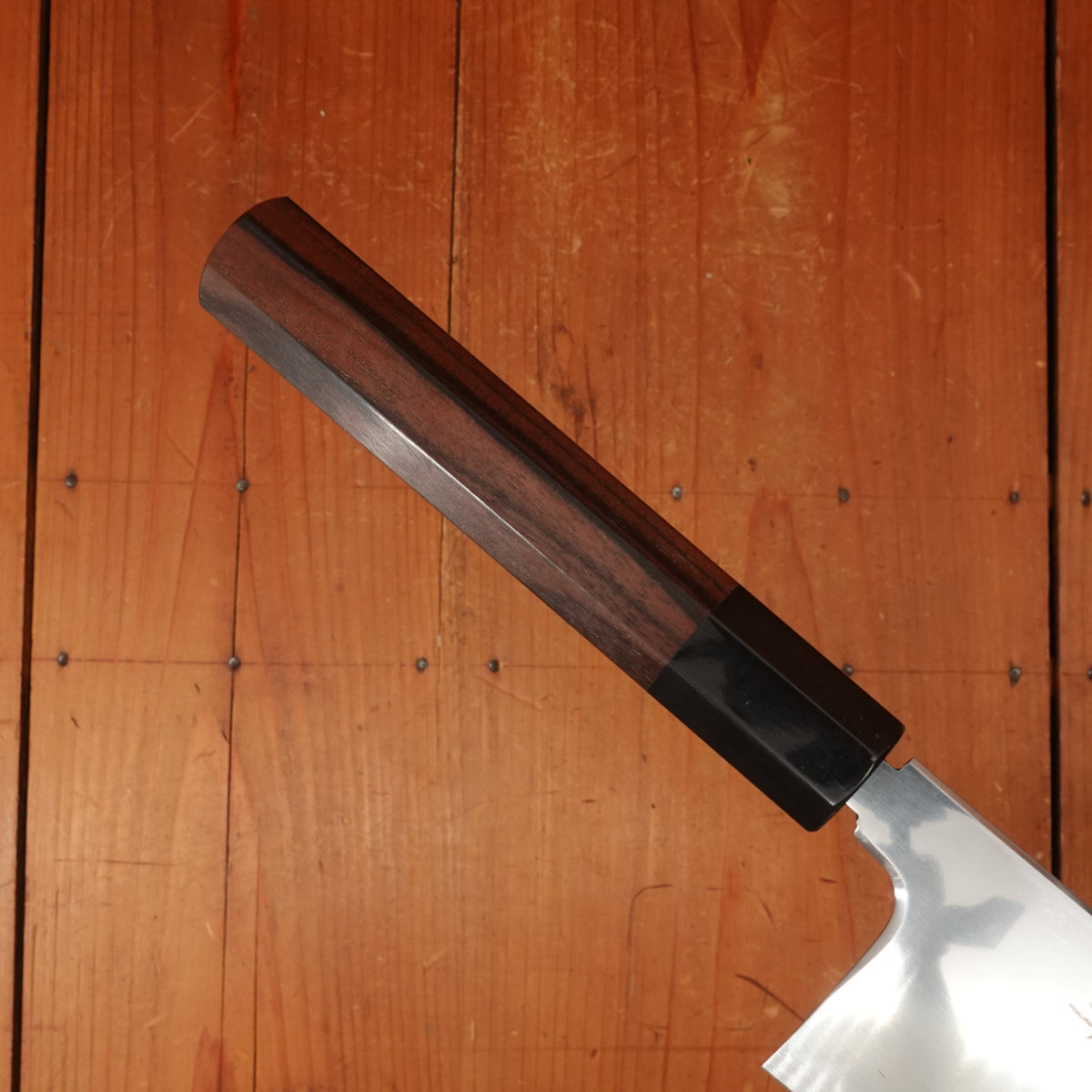 Sakai Konosuke BY 225mm Gyuto Aogami 1 Tanaka Hamono / Konosuke Oct Ebony Horn Leather Sheath