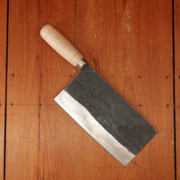 Sentan 190mm Chinese Cleaver Stainless Clad Shirogami 2 Kurouchi