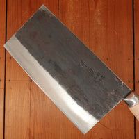 Sentan 190mm Chinese Cleaver Stainless Clad Shirogami 2 Kurouchi