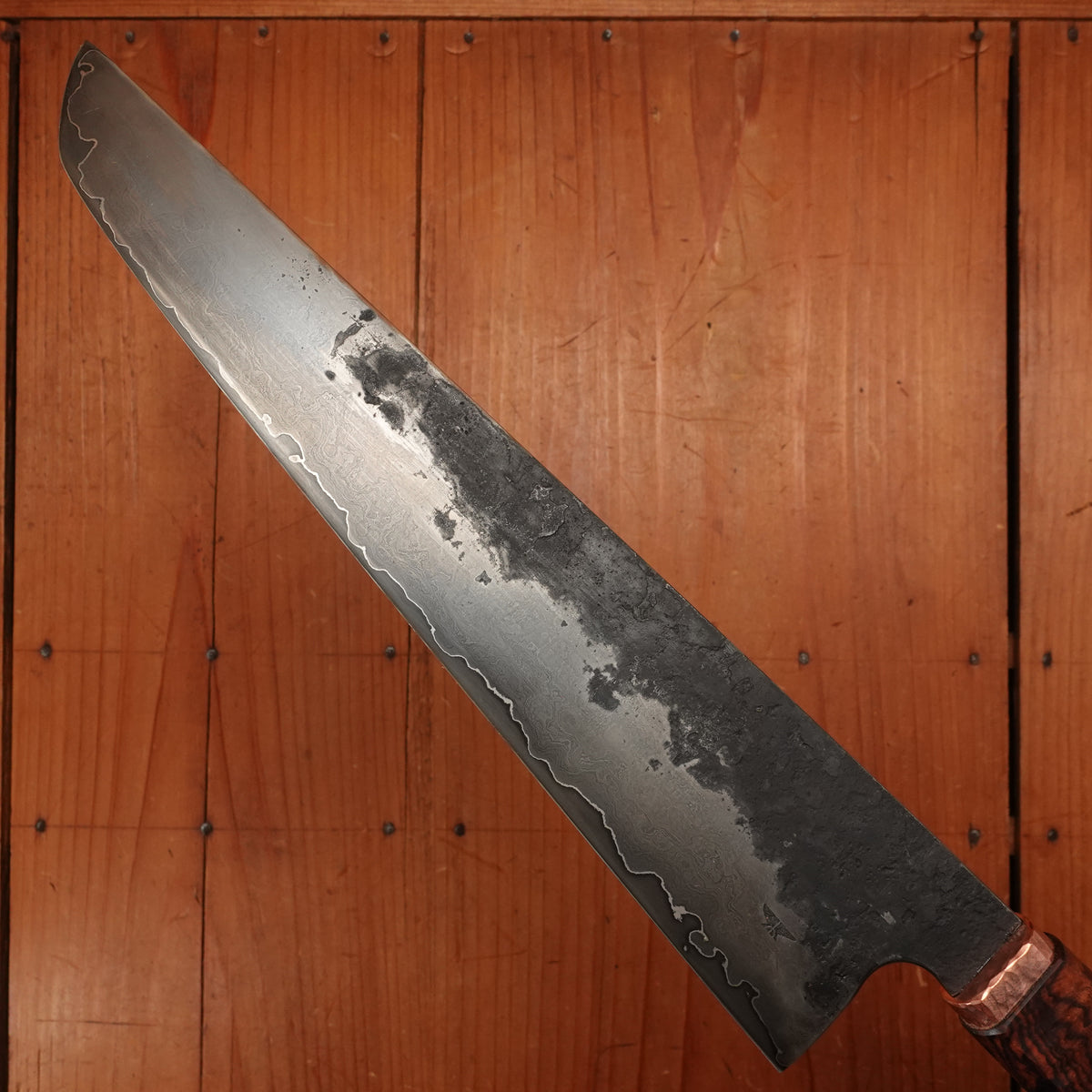 Rolin Knives 250mm Sakimaru Chef Gomai 125cr1 Desert Ironwood Copper Cedar with Saya