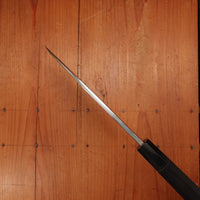 Hatsukokoro Nakagawa 165mm Deba Ginsanko Kyomen Ebony Black Buffalo Horn - LEFTY