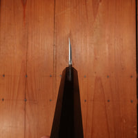 Hatsukokoro Nakagawa 165mm Deba Ginsanko Kyomen Ebony Black Buffalo Horn - LEFTY