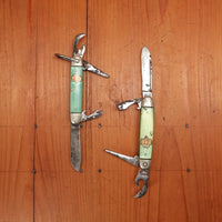 Assorted Girl Scouts Bargain Bin Knife 4 Blade Green Handle 1947-80