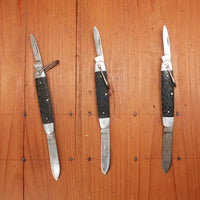 Assorted Utica Featherweight 3 3/8" Jigged Black Comp 2 Blade Girl Scouts Knife 1956-71