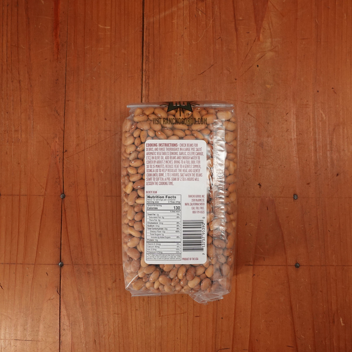 Rancho Gordo Buckeye Beans - 1lb