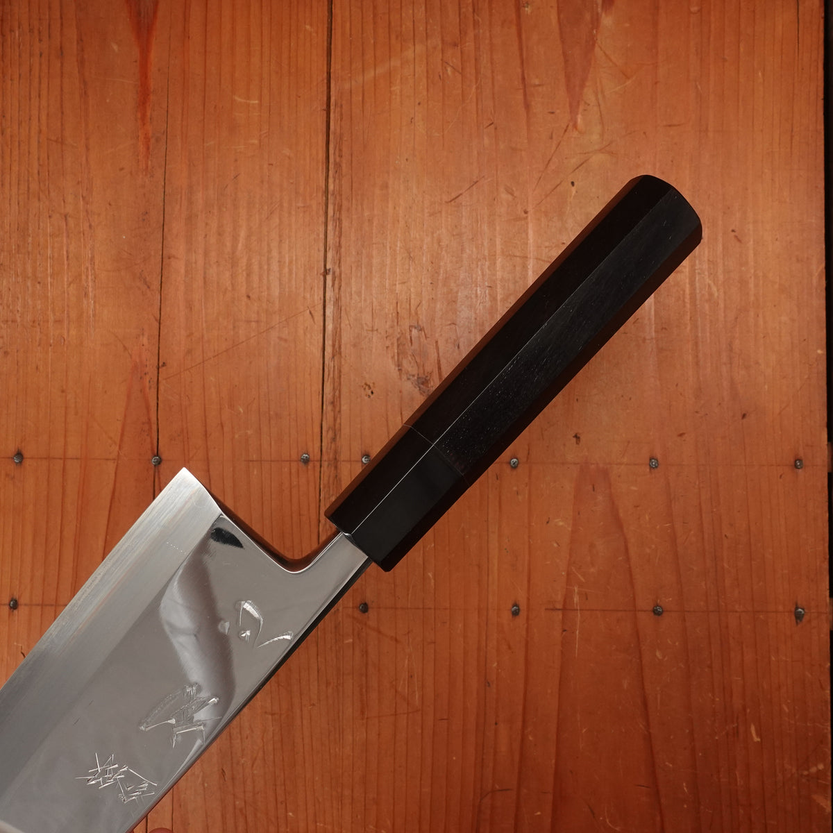 Hatsukokoro Nakagawa 180mm Deba Ginsanko Kyomen Ebony Black Buffalo Horn