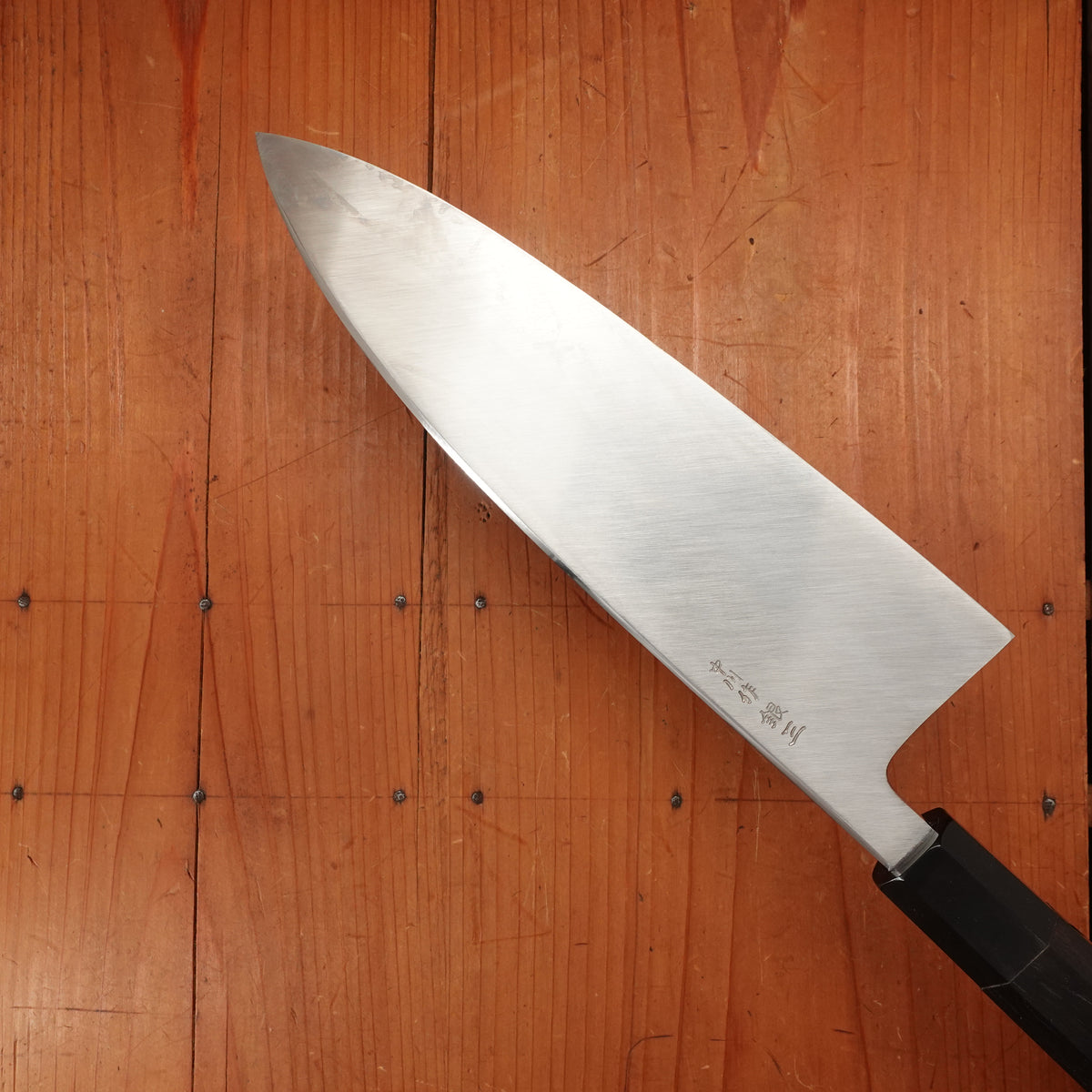 Hatsukokoro Nakagawa 210mm Deba Ginsanko Kyomen Ebony Black Buffalo Horn - LEFTY