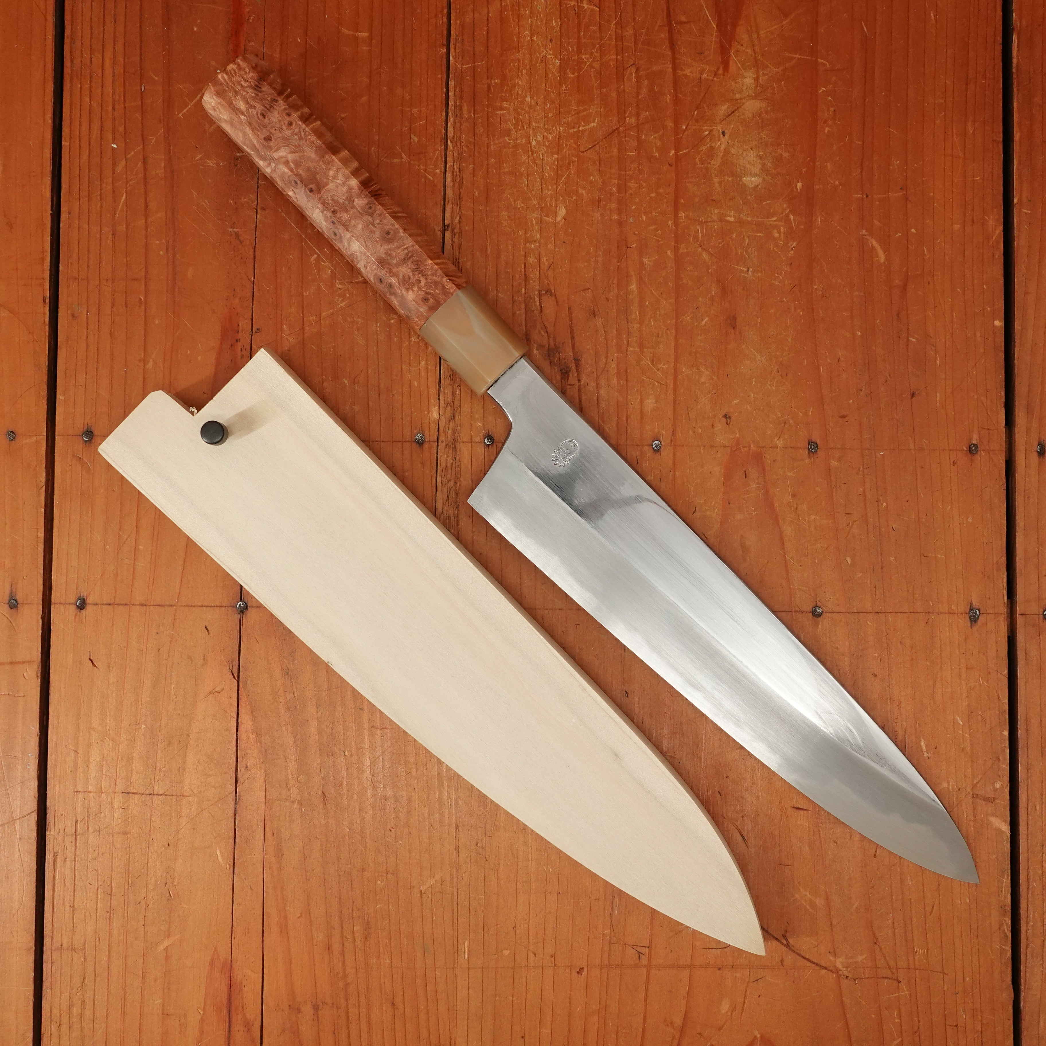 Sakai Kikumori New Old Stock Choyo 240mm Gyuto Aogami 1 Quince