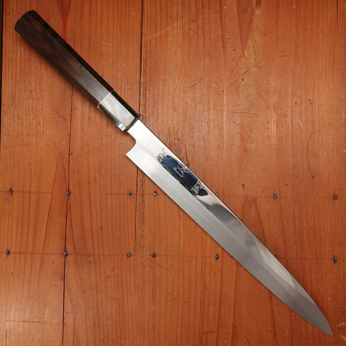 Hatsukokoro Nakagawa 270mm Yanagi Shirogami 3 Abura Honyaki Kyomen Ebony Blonde Buffalo Horn