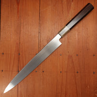 Hatsukokoro Nakagawa 270mm Yanagi Shirogami 3 Abura Honyaki Kyomen Ebony Blonde Buffalo Horn