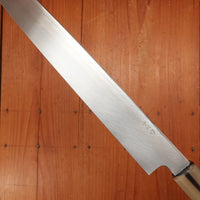 Hatsukokoro Nakagawa 270mm Yanagi Shirogami 3 Abura Honyaki Kyomen Ebony Blonde Buffalo Horn