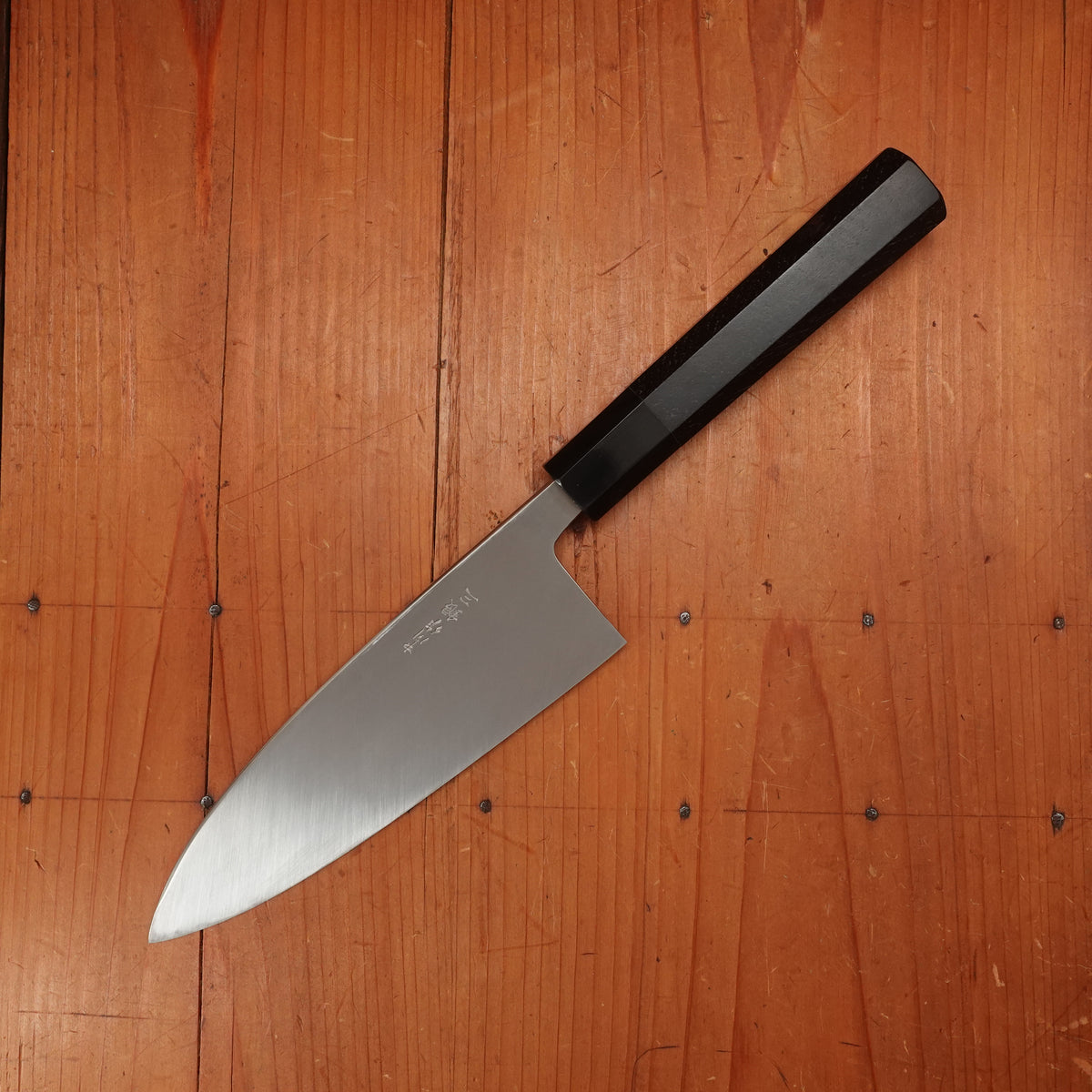 Hatsukokoro Nakagawa 165mm Deba Ginsanko Kyomen Ebony Black Buffalo Horn