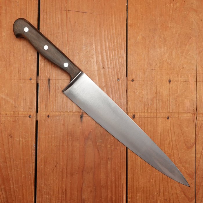 Unmarked 10" Chef Knife Forged Carbon Steel Transitional 1960s Solingen