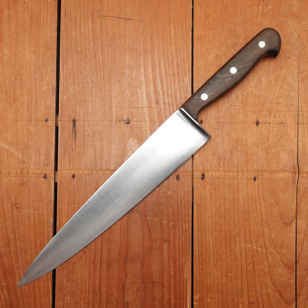 Unmarked 10" Chef Knife Forged Carbon Steel Transitional 1960s Solingen