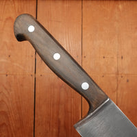 Unmarked 10" Chef Knife Forged Carbon Steel Transitional 1960s Solingen