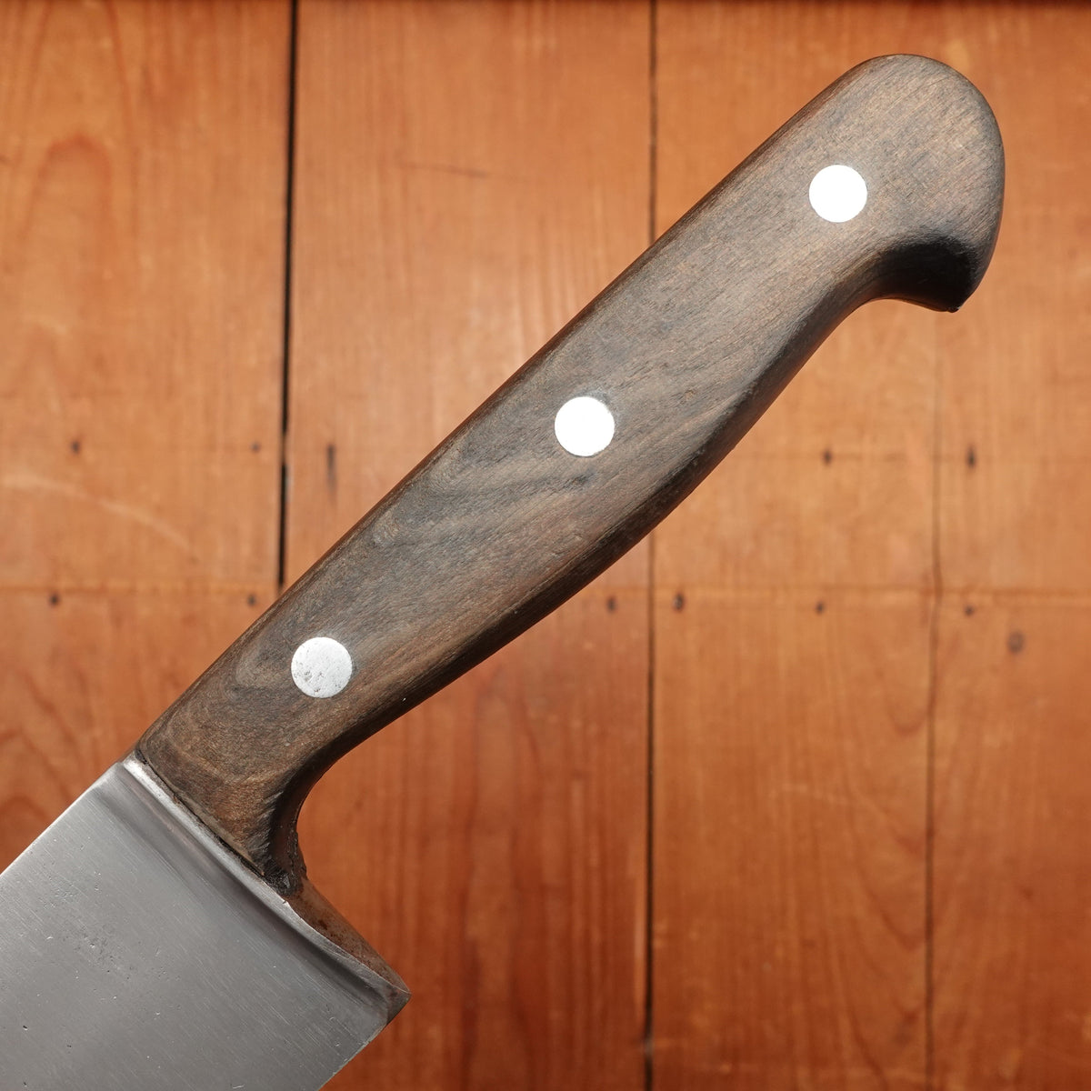 Unmarked 10" Chef Knife Forged Carbon Steel Transitional 1960s Solingen