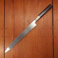 Hatsukokoro Nakagawa 300mm Yanagi Shirogami 3 Abura Honyaki Kyomen Ebony Blonde Buffalo Horn