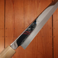 Hatsukokoro Nakagawa 300mm Yanagi Shirogami 3 Abura Honyaki Kyomen Ebony Blonde Buffalo Horn