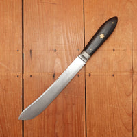 Northampton 8" Bullnose Butcher Carbon Steel Pewter & Ebony W Star 1870s-1920?